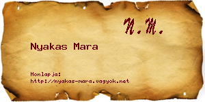 Nyakas Mara névjegykártya